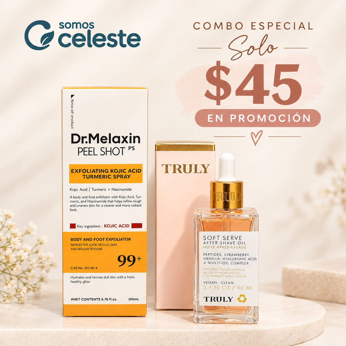 Dr. Melaxin y Truly after shave Oil