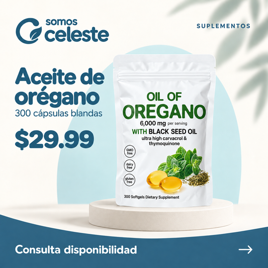 Aceite de orégano — 300 cápsulas blandas
